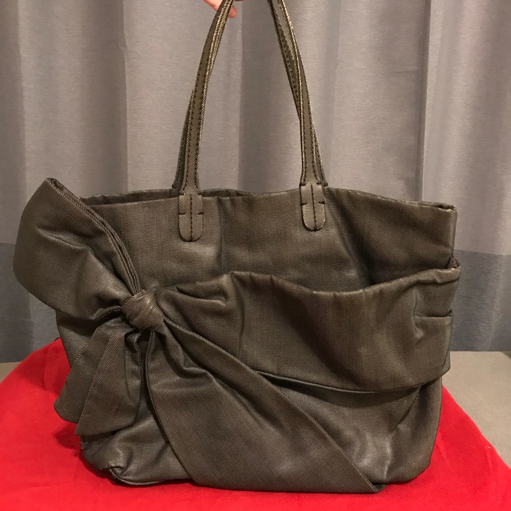 Valentino Denim Bow Tote